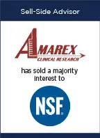 Amarex Clinical Research has Sold a Majority Interest to NSF International