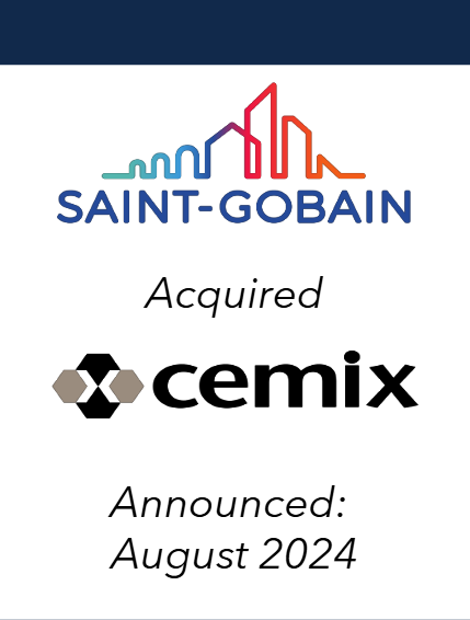 acquisition announcement - saint gobain acquires cemix - 2024