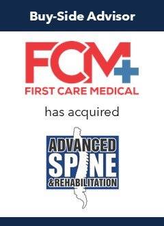 First Care Medical has acquired Advanced Spine & Rehabilitation